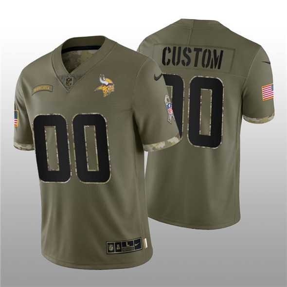 Men's Minnesota Vikings ACTIVE PLAYER Custom 2022 Olive Salute To Service Limited Stitched Jersey,We sell and wholesale Men's Minnesota Vikings ACTIVE PLAYER Custom 2022 Olive Salute To Service Limited Stitched Jersey on line form chian!